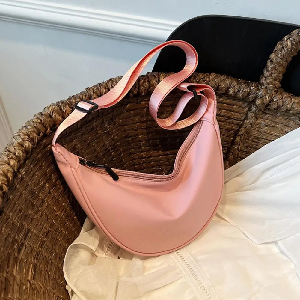 Trendy Women's Crossbody Hobo Shoulder Bag - Vegan Leather Clutch with Adjustable Strap