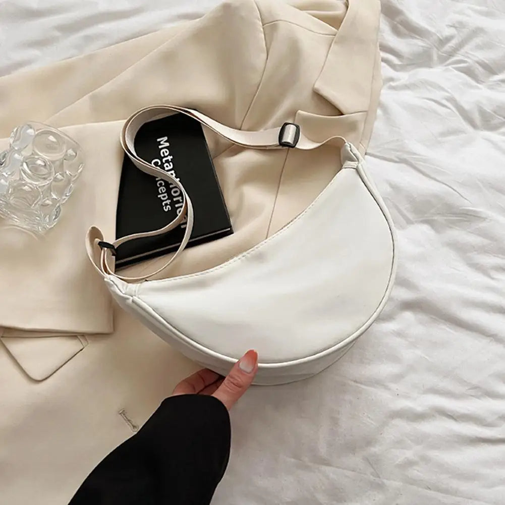 Trendy Women's Crossbody Hobo Shoulder Bag - Vegan Leather Clutch with Adjustable Strap