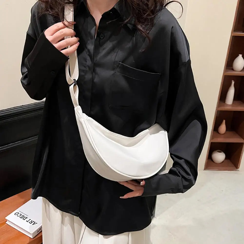 Trendy Women's Crossbody Hobo Shoulder Bag - Vegan Leather Clutch with Adjustable Strap