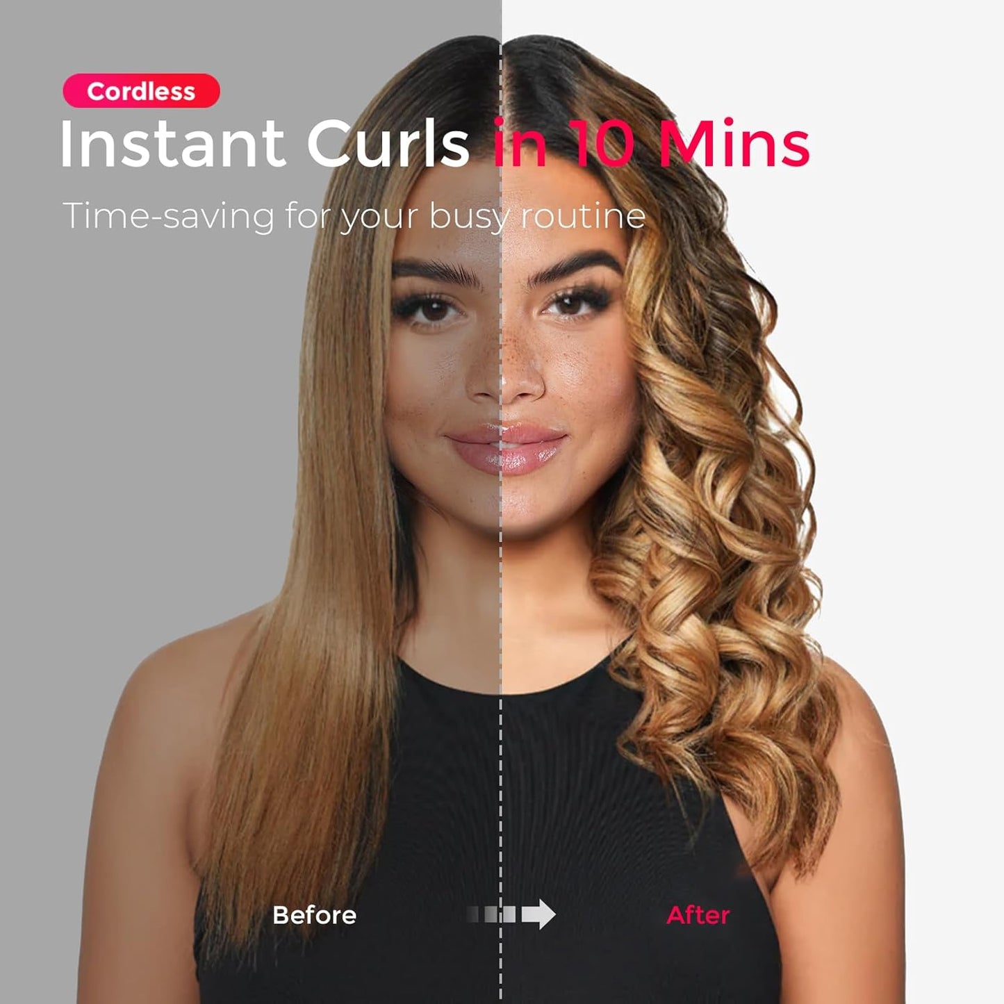 Cordless Rechargeable Hair Curler for Effortless & Tangle-Free Waves