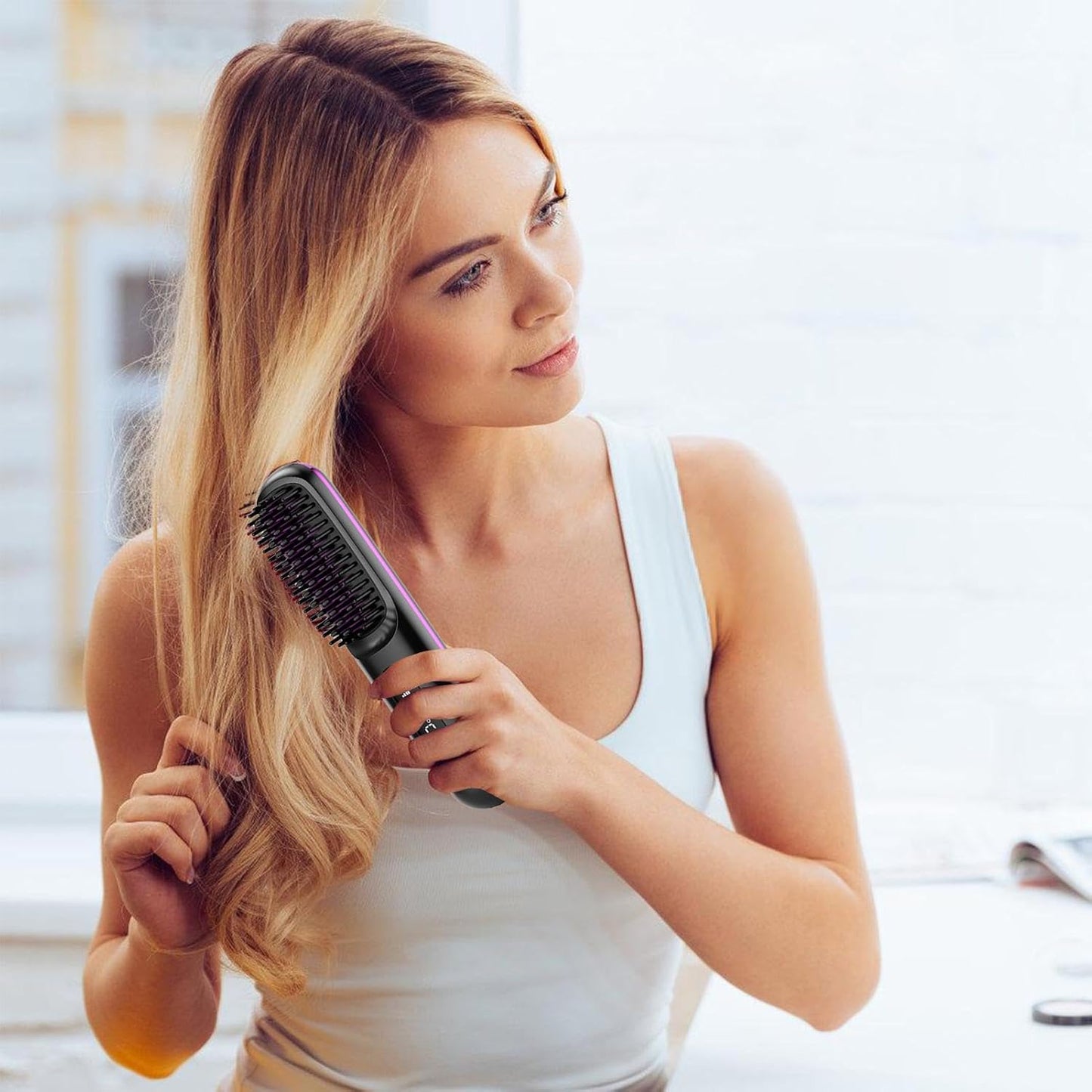 Instant Hair Style & Straightener Brush - Ultimate Hair Solution for Busy Lifestyles