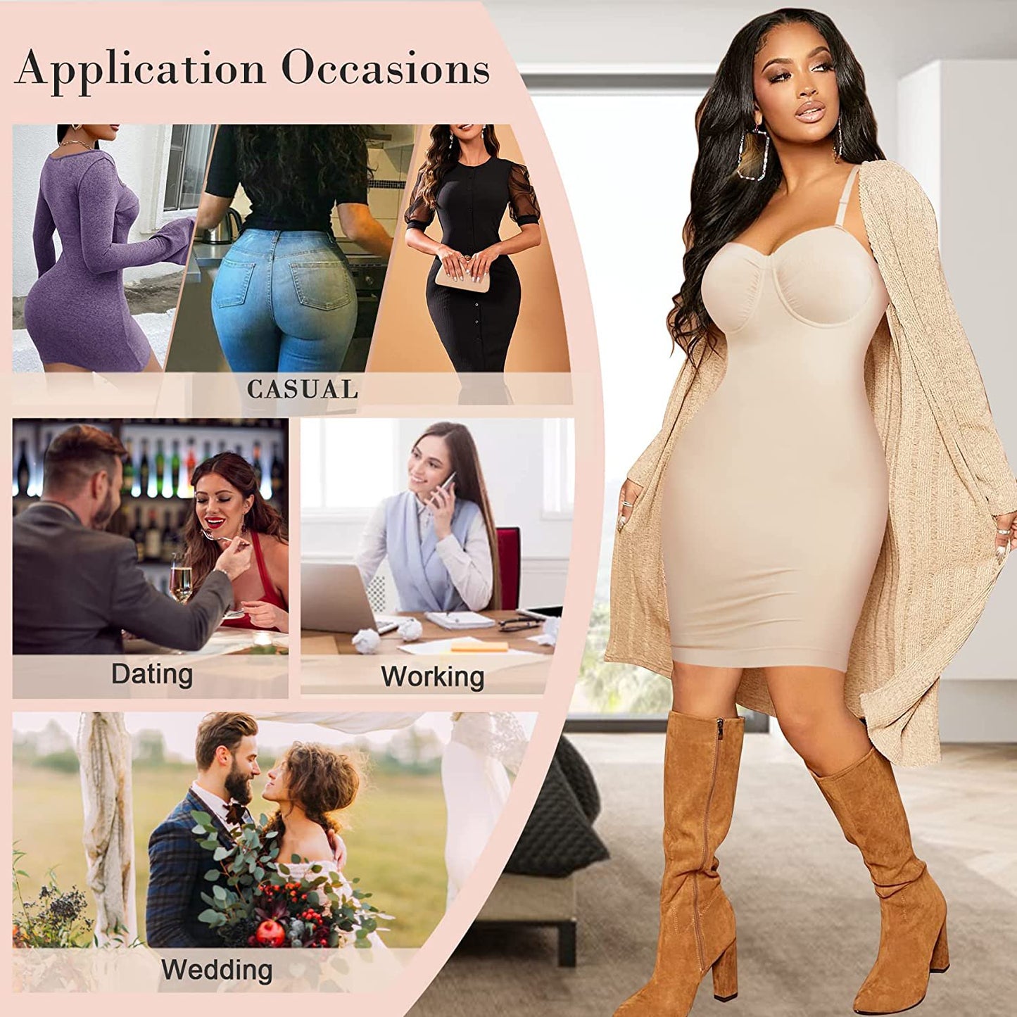 Corset Style Shapewear Dress – Enhances Natural Hourglass Figure