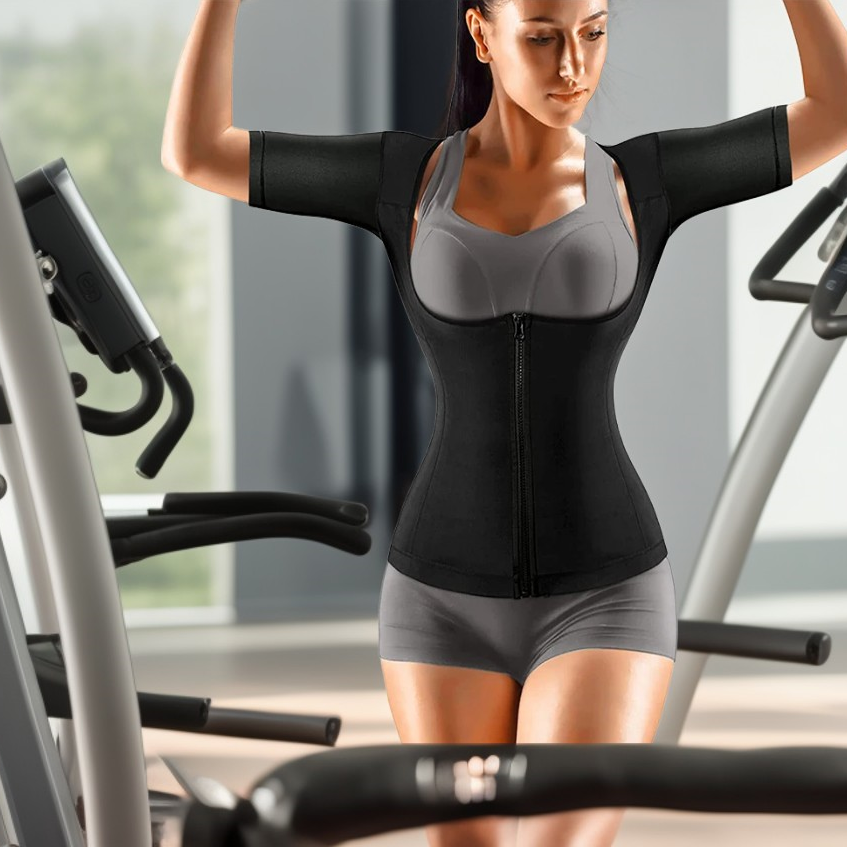 Women's Sauna Waist Trainer - Hourglass Sweat Tank Top Shaper with Zipper