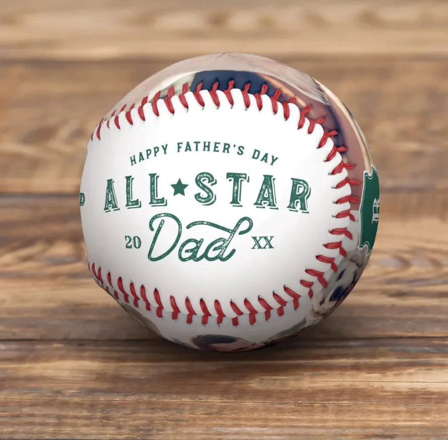 Personalized Photo Baseball - Perfect for World's Best Dad, Husband, Grandpa and First-time Fathers
