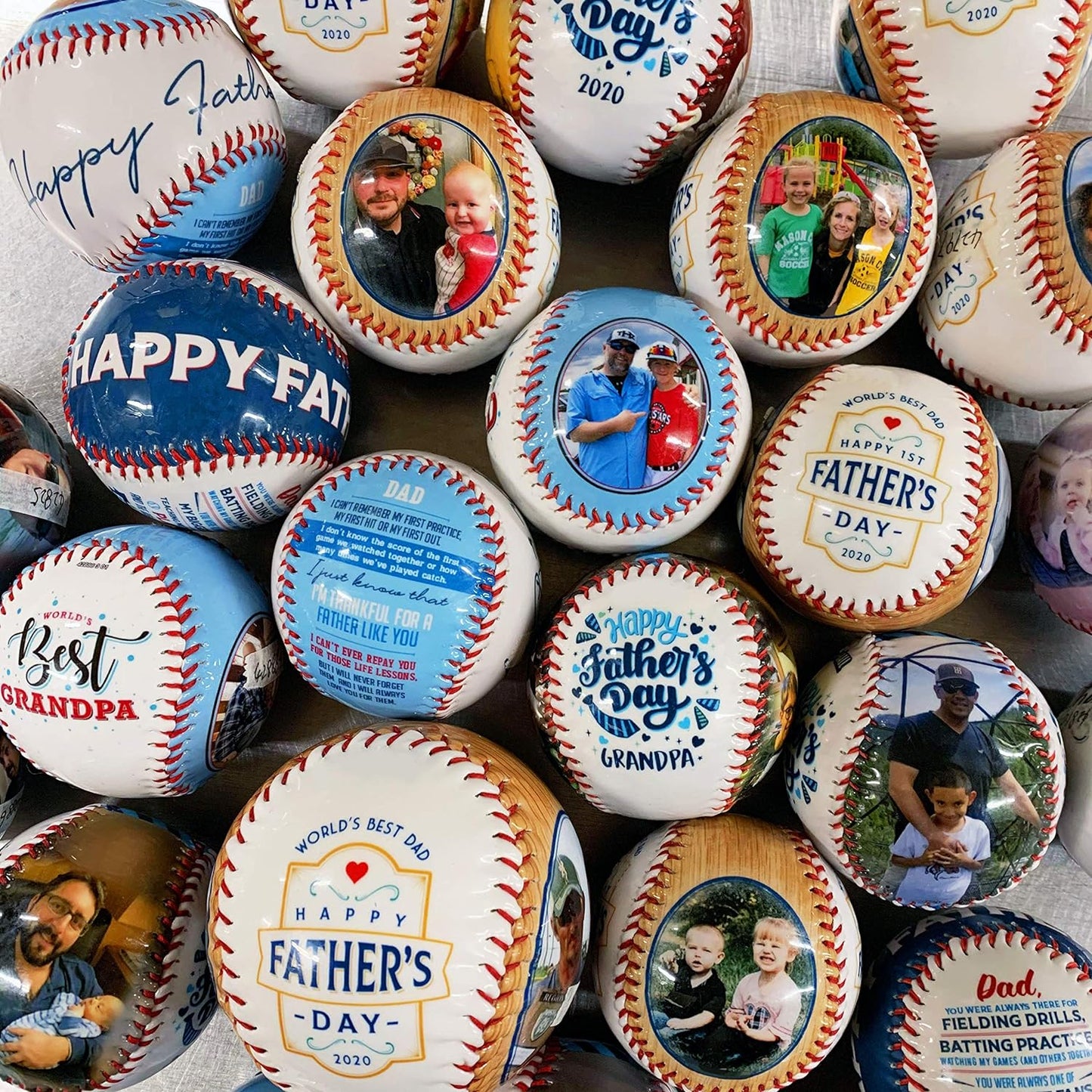 Personalized Photo Baseball - Perfect for World's Best Dad, Husband, Grandpa and First-time Fathers