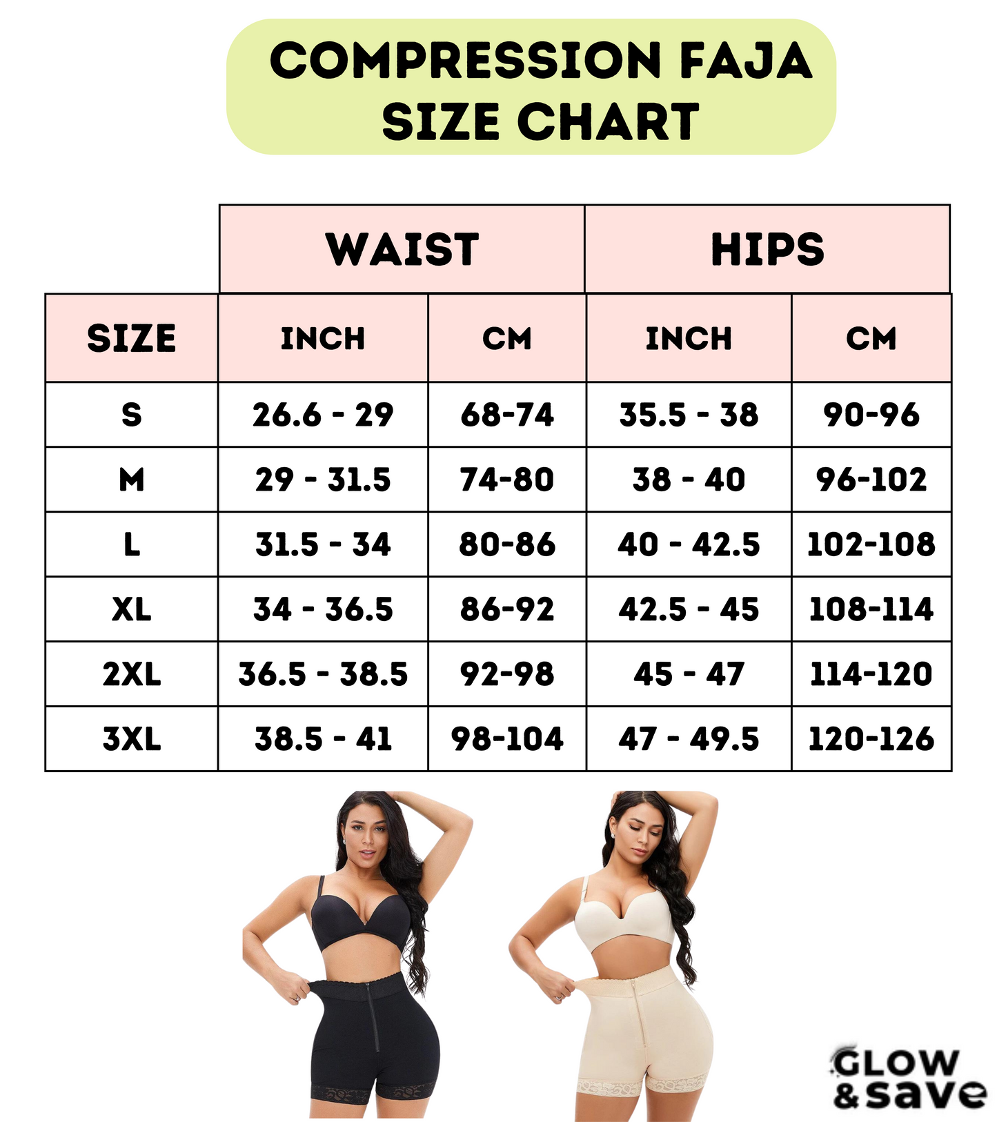 Compression Firm Fajas with Zipper Only - Butt Lift Internal