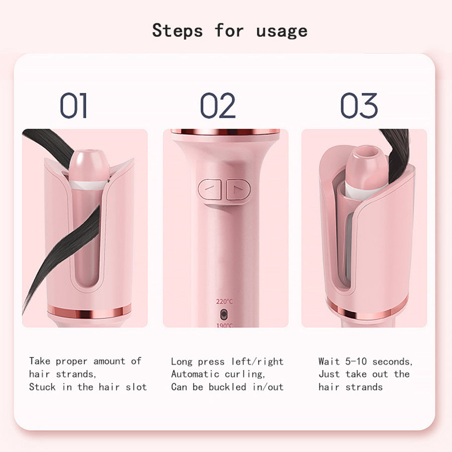 Cordless Rechargeable Hair Curler for Effortless & Tangle-Free Waves