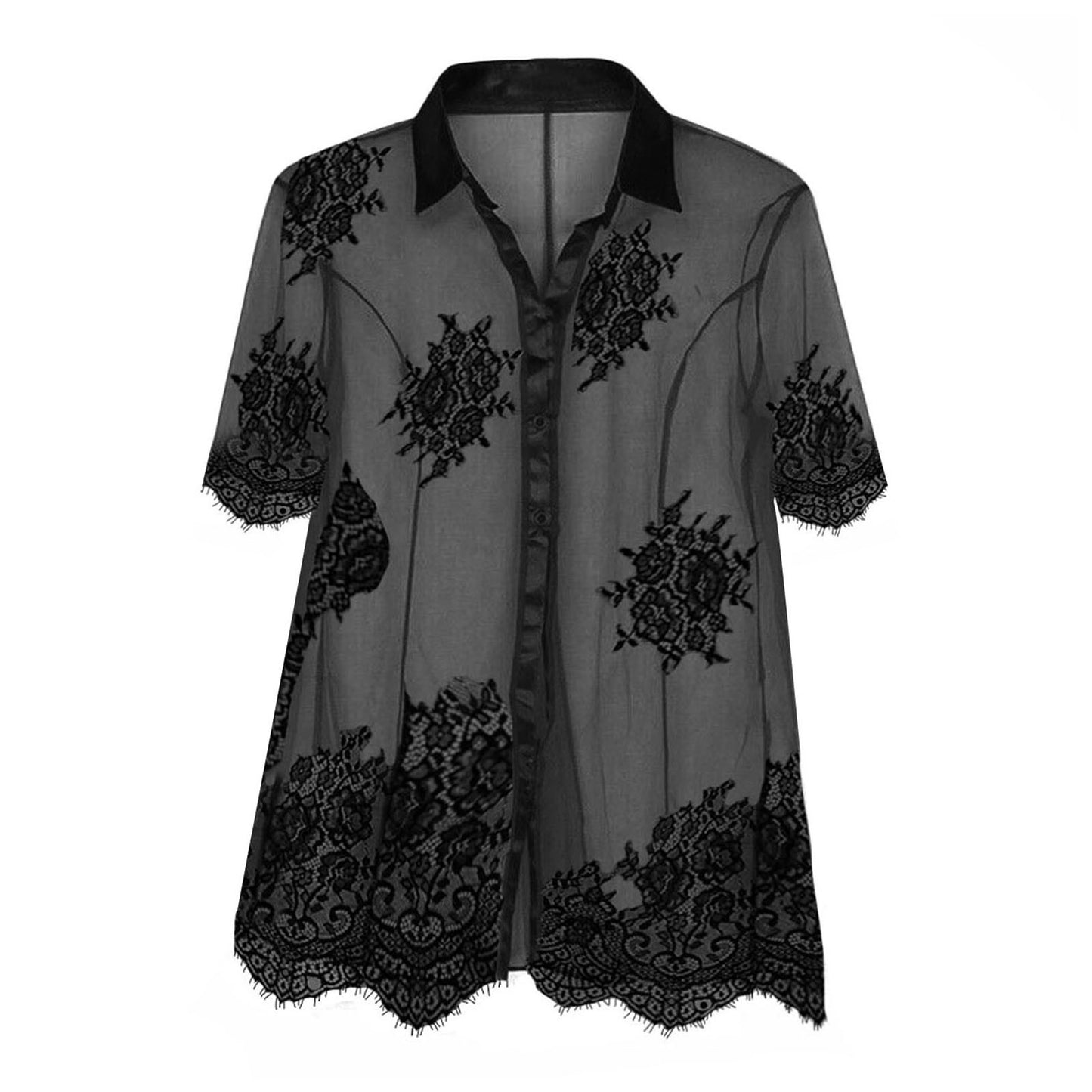 Mesh Lace Shirt Lingerie