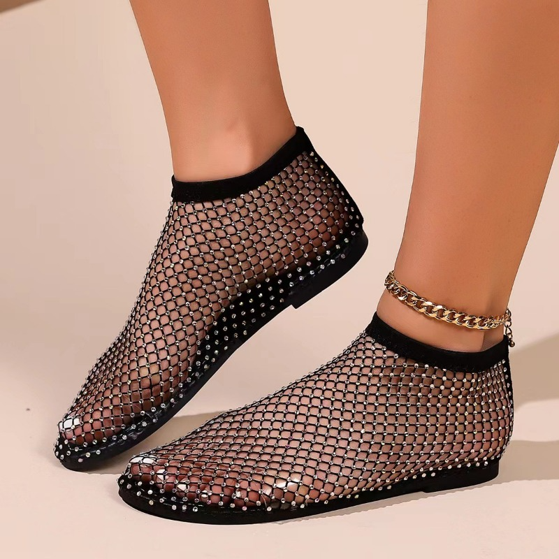 Women's Rhinestone Mesh Sandals