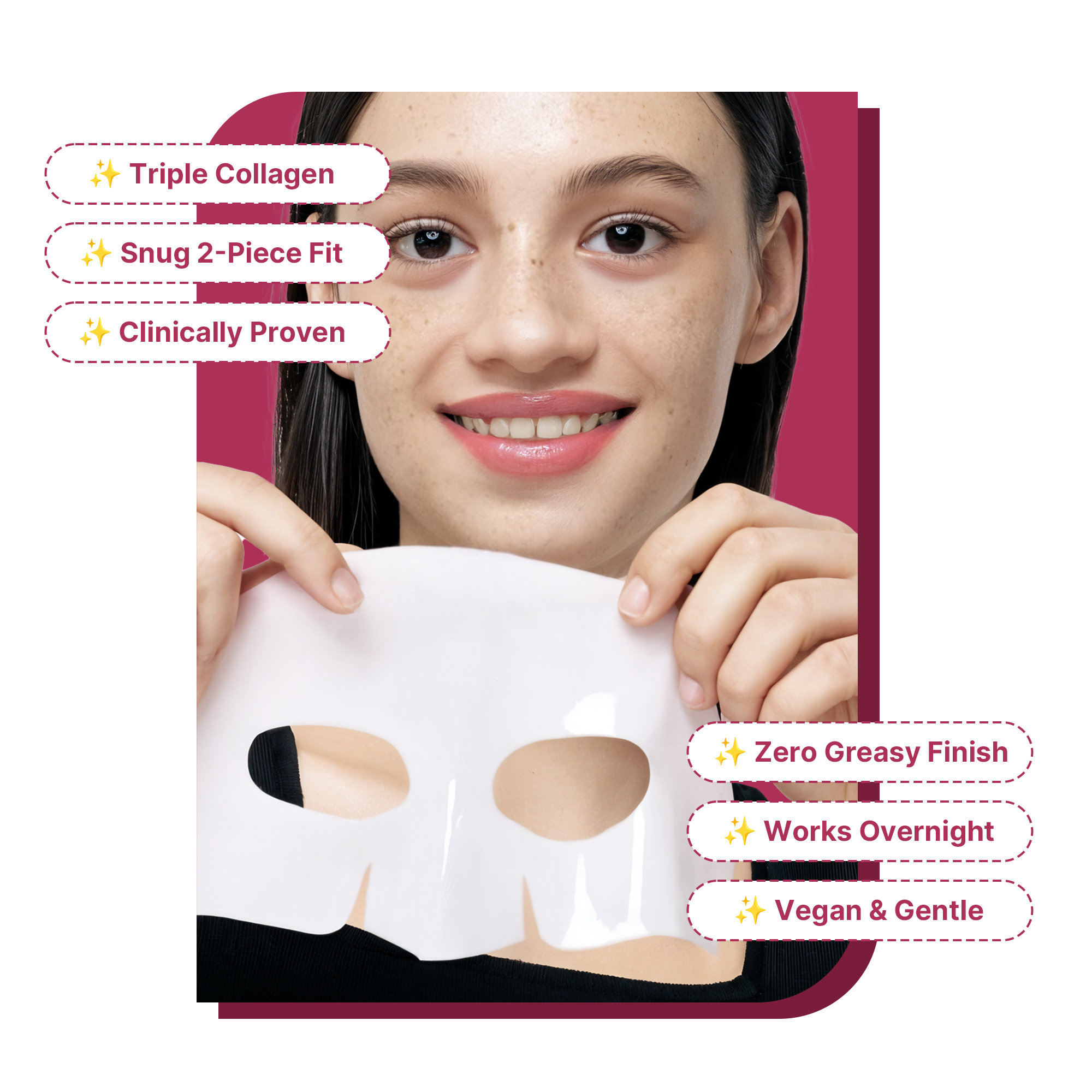 Woman using Quasi face mask