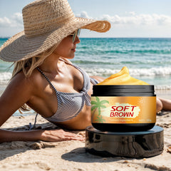 Beach Tanning Cream for Quick Results - Soft Brown