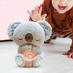 Anxiety Relief Koala Plush Toy with Music, Lights and Rhythmic Breathing Motion