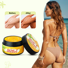 Beach Tanning Cream for Quick Results - Soft Brown