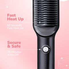 2 in 1 Professional Straightening Brush + Hair Comb