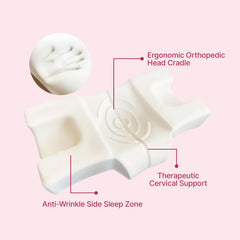 2 in 1 Anti-Wrinkle & Neck Relaxing Pillow with Silk Pillowcase