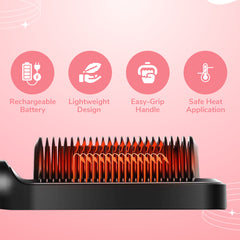 2 in 1 Professional Straightening Brush + Hair Comb