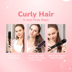 2 in 1 Professional Straightening Brush + Hair Comb