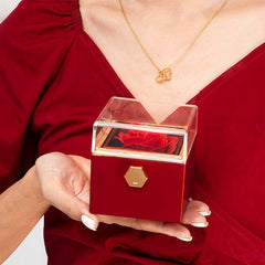 Eternal Rose Box with Heart Necklace