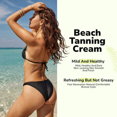 Beach Tanning Cream for Quick Results - Soft Brown