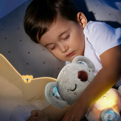 Anxiety Relief Koala Plush Toy with Music, Lights and Rhythmic Breathing Motion