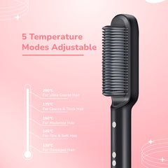 2 in 1 Professional Straightening Brush + Hair Comb
