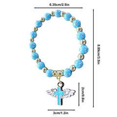 Angel Wing Cross Bracelet