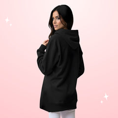 Women's Oversized Pullover Hoodie Dress with Long Sleeve & Split Hem