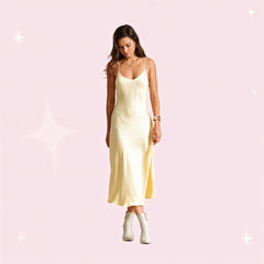 Silk Flowy Nightgown - Nightwear & Dress