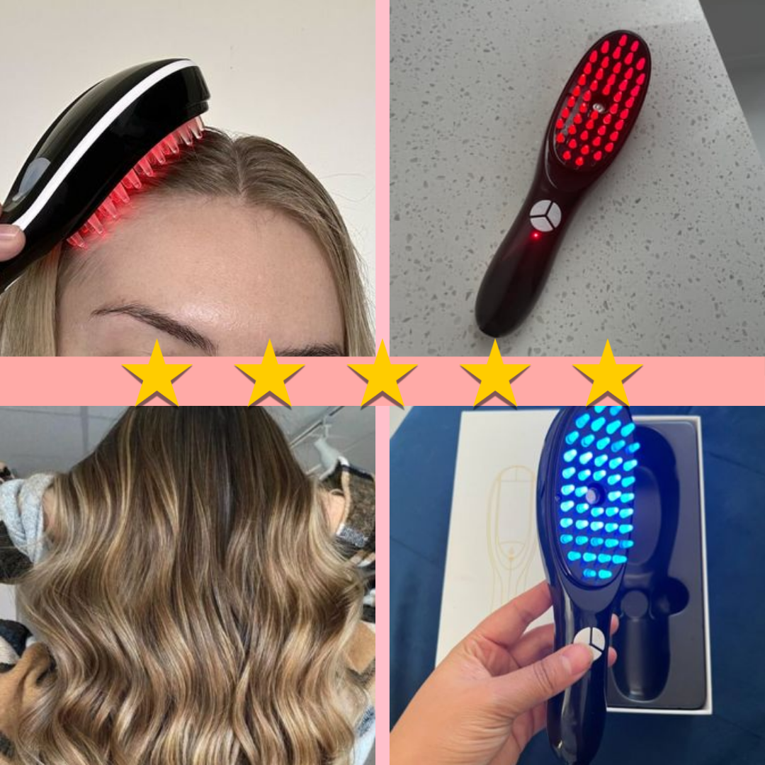 Scalp Massager Spray Brush - Advandced Red & Blue Light Technology