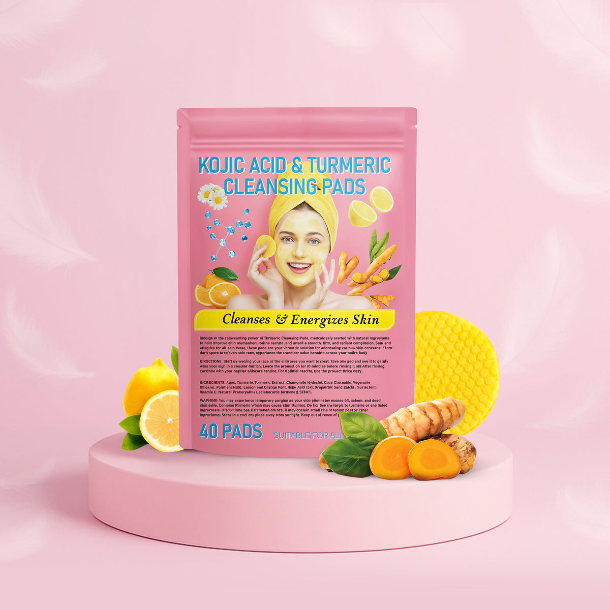 Turmeric Kojic Pads - Brightens & Evens Skin Tone (2-PACK)
