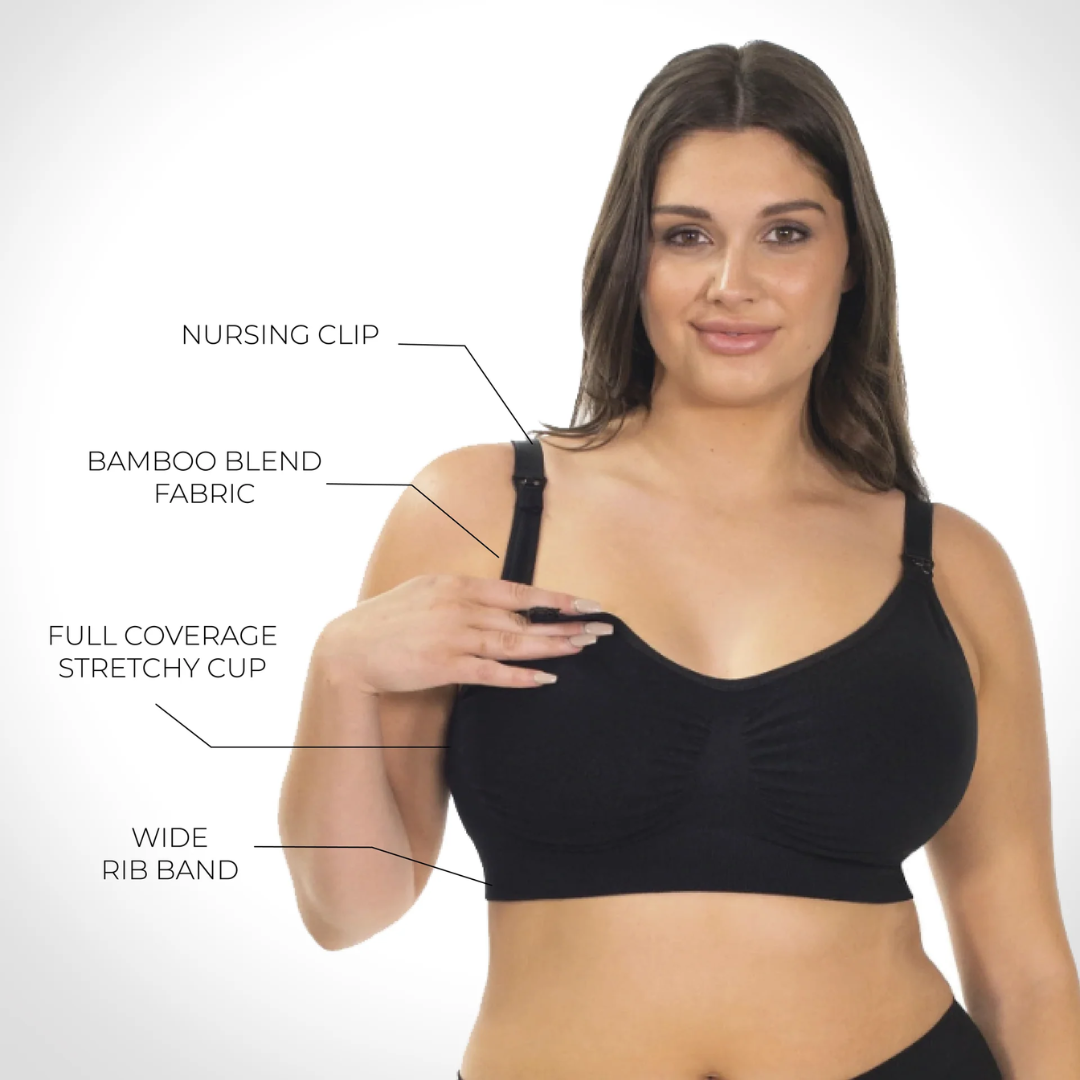 Wire Free Maternity & Nursing Bra - Easy one-hand nursing access