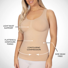 Body Sculpting Tank Top - Cinches waist for feminine shape