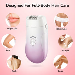 3-in-1 Rechargeable Hair Epilator with Electric Tweezers for Legs and Arms