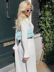 Sleeve Kintted Trending Long Dress