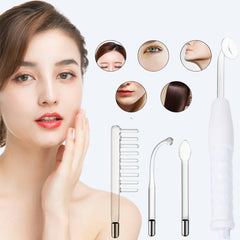 4-in-1 High Frequency Electrode Wand for Acne Spot Removal, Anti-Wrinkle Skin and Hair Care