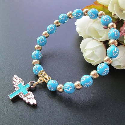 Angel Wing Cross Bracelet