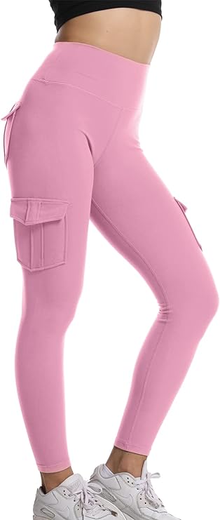 Women High-Waisted Cargo Leggings with Pockets for Yoga, Workout and Daily Wear