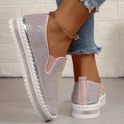 Women's Rhinestone Glitter slip-on Shoes