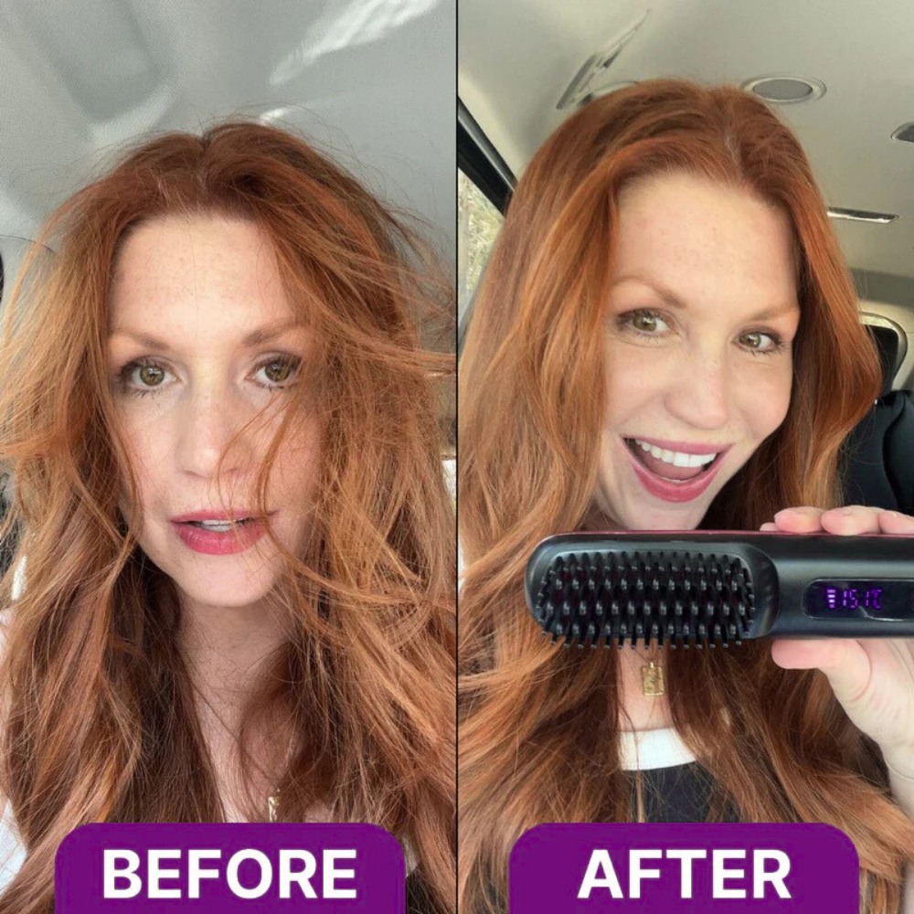 Instant Hair Style & Straightener Brush - Ultimate Hair Solution for Busy Lifestyles