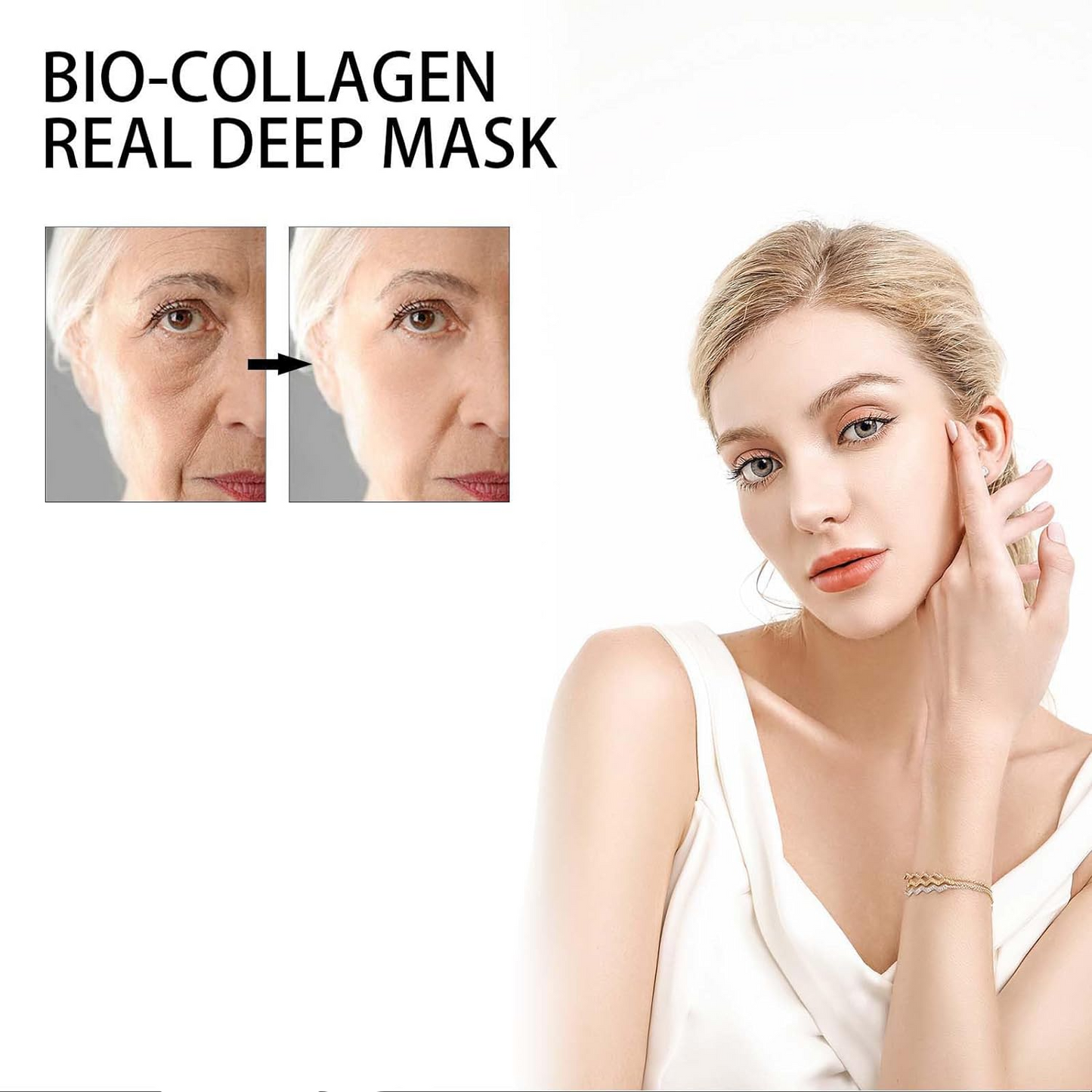 Bio-Collagen Deep Mask - Anti-Wrinkle Lifting Mask for Deep Collagen Renewal (4-PACK)