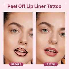 Peel Off Lip Liner Tattoo - Long-Lasting Lip Stain & Easy Peel Off Formula for Lasting Color