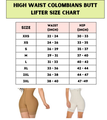 High Waist Colombians Butt Lifter Shorts with Zipper Crotch Fajas