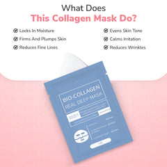 Bio-Collagen Deep Mask - Anti-Wrinkle Lifting Korean Mask for Deep Collagen Renewal