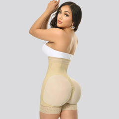 High Waist Colombians Butt Lifter Shorts with Zipper Crotch Fajas