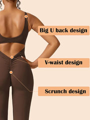 V-Back Flared Jumpsuit