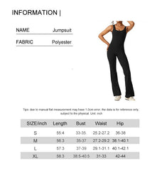 V-Back Flared Jumpsuit