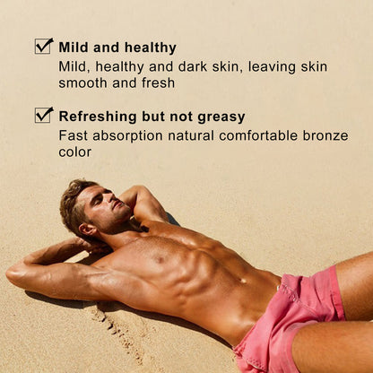 Beach Tanning Cream for Quick Results - Soft Brown