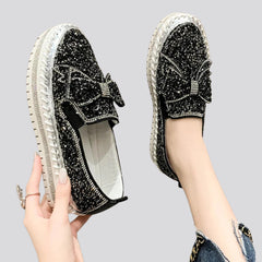 Shining Crystal Bowknot Flats Rhinestone Shoes