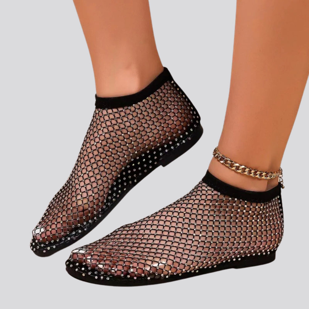 Women's Rhinestone Mesh Sandals