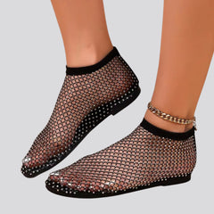 Women's Rhinestone Mesh Sandals